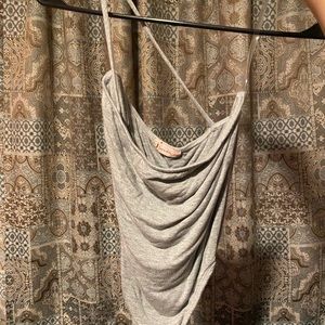 Grey one sleeve body suit